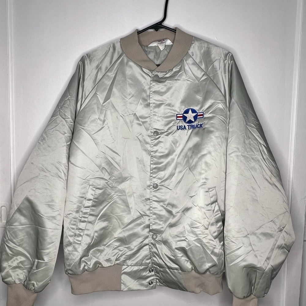 USA Truck Silver Bomber Jacket